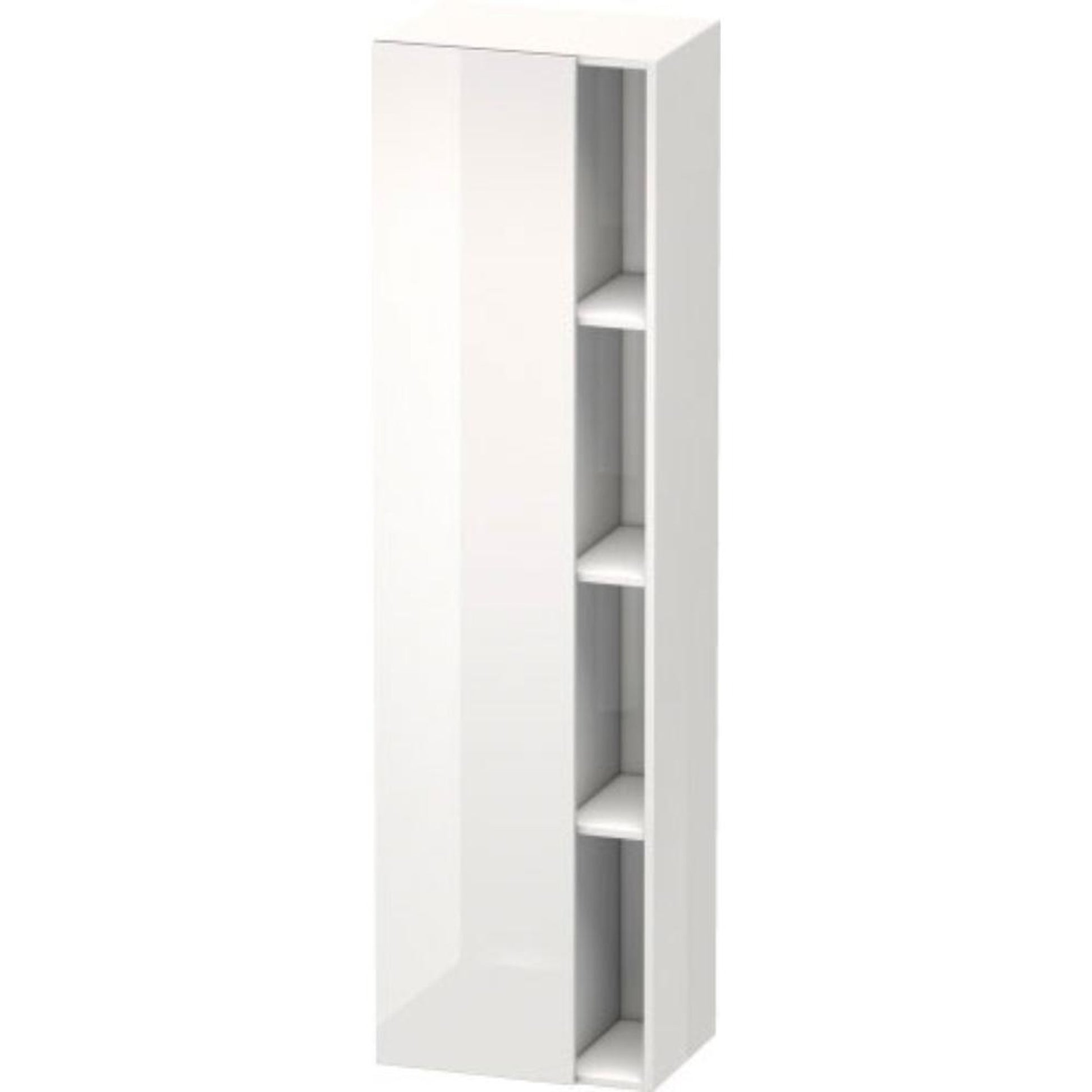 Duravit DuraStyle 20" x 71" x 14" Tall Cabinet With Left Hinge One Door in White High Gloss (DS1249L2222)