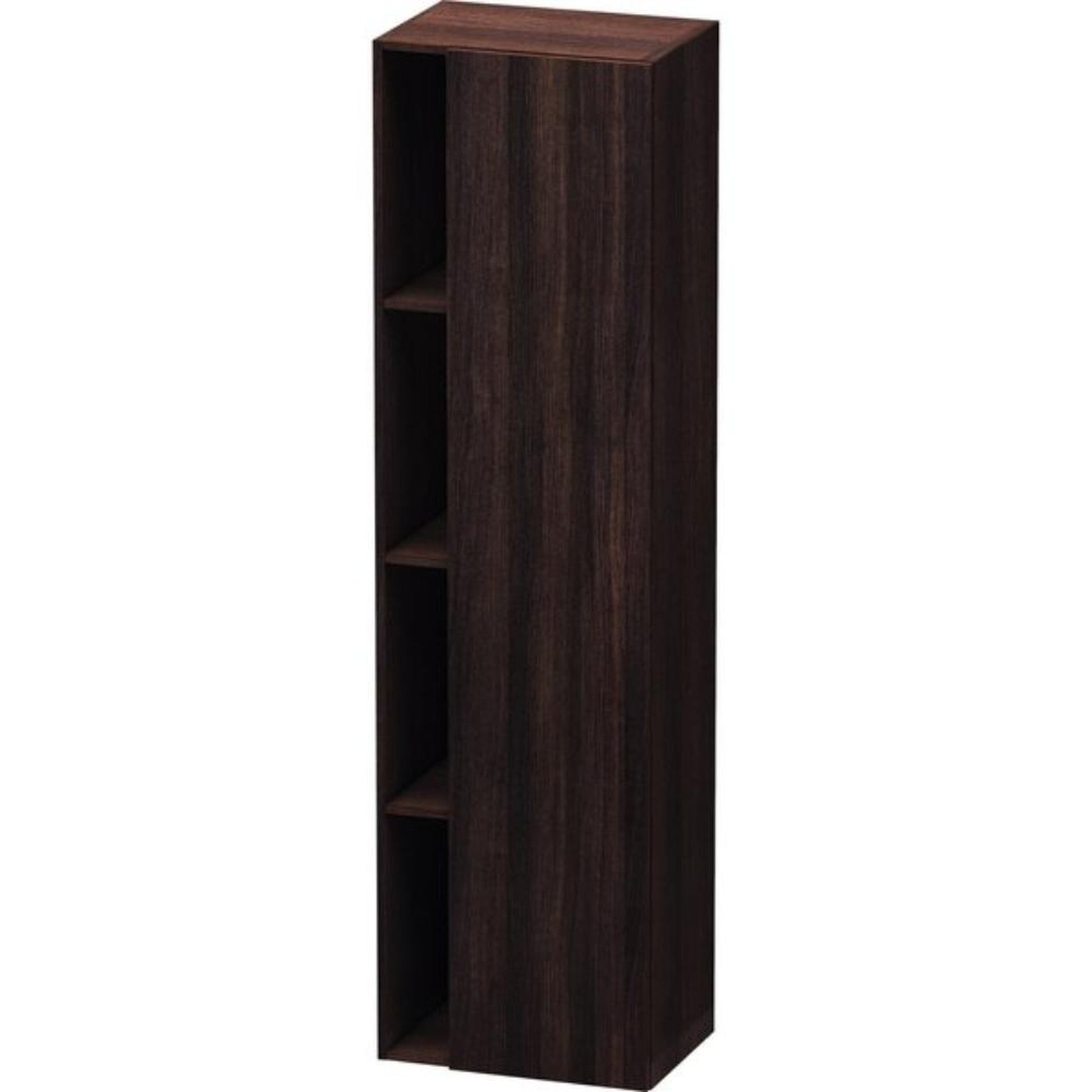 Duravit DuraStyle 20" x 71" x 14" Tall Cabinet With Right Hinge One Door in Chestnut Dark (DS1249R5353)