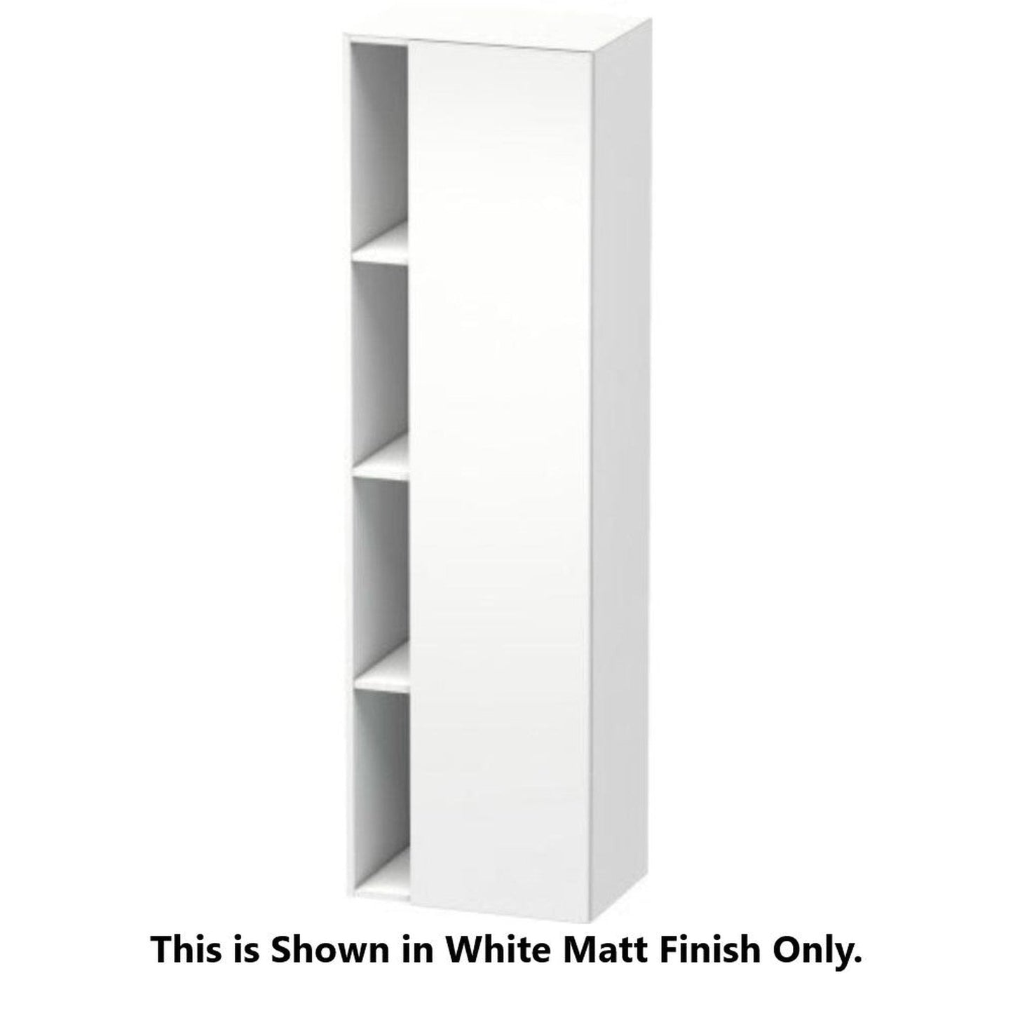 Duravit DuraStyle 20" x 71" x 14" Tall Cabinet With Right Hinge One Door in Chestnut Dark and Basalt (DS1249R5343)