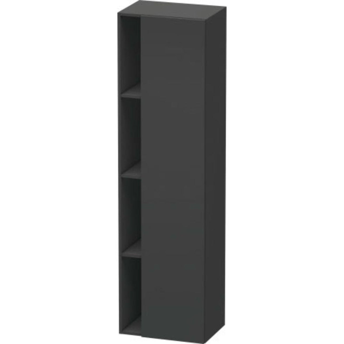 Duravit DuraStyle 20" x 71" x 14" Tall Cabinet With Right Hinge One Door in Graphite (DS1249R4949)