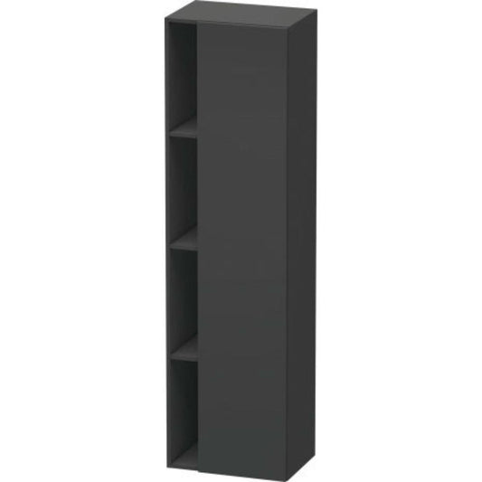 Duravit DuraStyle 20" x 71" x 14" Tall Cabinet With Right Hinge One Door in Graphite (DS1249R4949)
