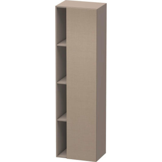 Duravit DuraStyle 20" x 71" x 14" Tall Cabinet With Right Hinge One Door in Linen and Basalt (DS1249R7543)