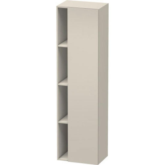 Duravit DuraStyle 20" x 71" x 14" Tall Cabinet With Right Hinge One Door in Taupe (DS1249R9191)