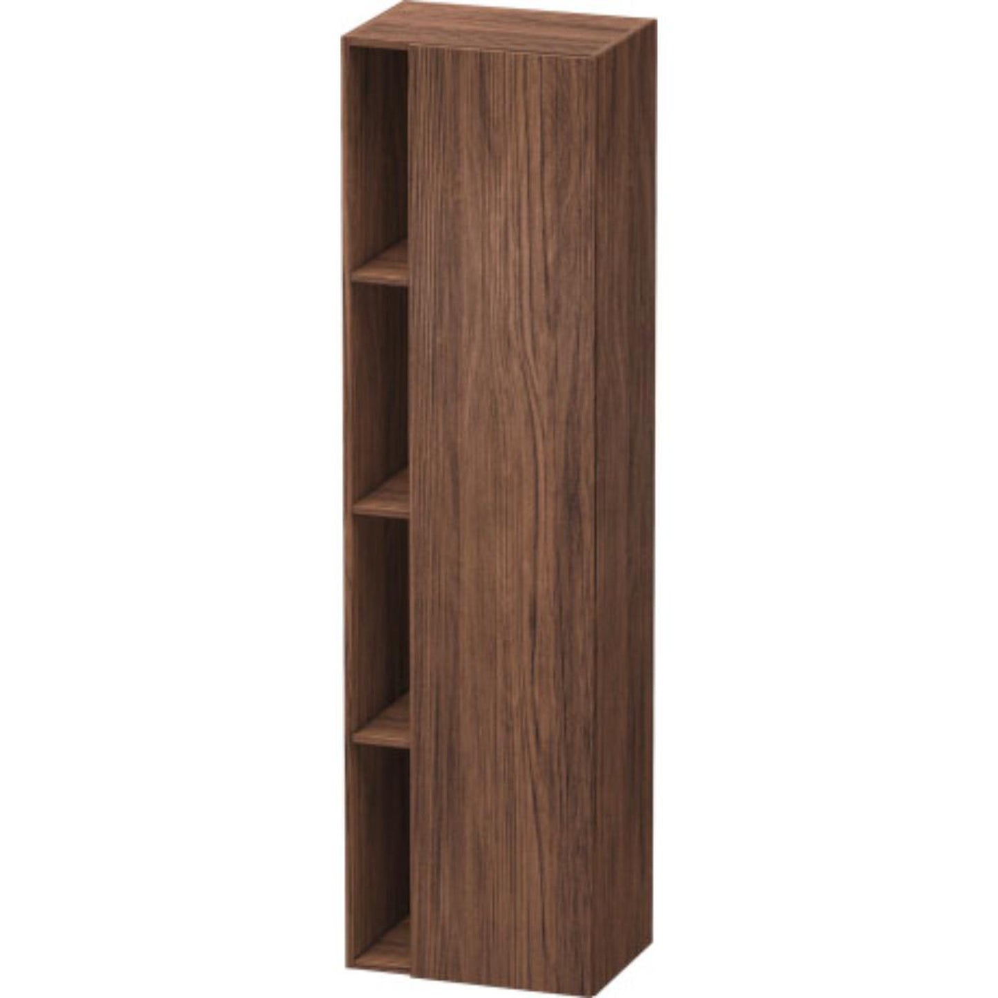 Duravit DuraStyle 20" x 71" x 14" Tall Cabinet With Right Hinge One Door in Walnut Dark (DS1249R2121)