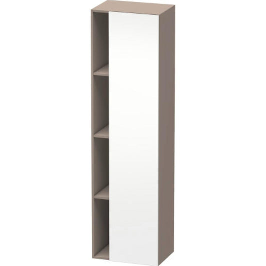 Duravit DuraStyle 20" x 71" x 14" Tall Cabinet With Right Hinge One Door in White Matt and Basalt (DS1249R1843)