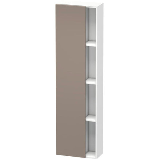 Duravit DuraStyle 20" x 71" x 9" Tall Cabinet With Left Hinge One Door in Basalt and White (DS1248L4318)