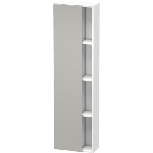 Duravit DuraStyle 20" x 71" x 9" Tall Cabinet With Left Hinge One Door in Concrete Grey Matt and White (DS1248L0718)