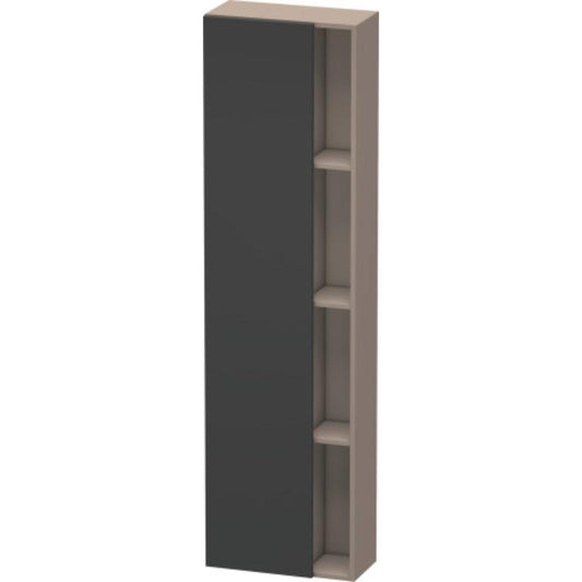 Duravit DuraStyle 20" x 71" x 9" Tall Cabinet With Left Hinge One Door in Graphite and Basalt (DS1248L4943)