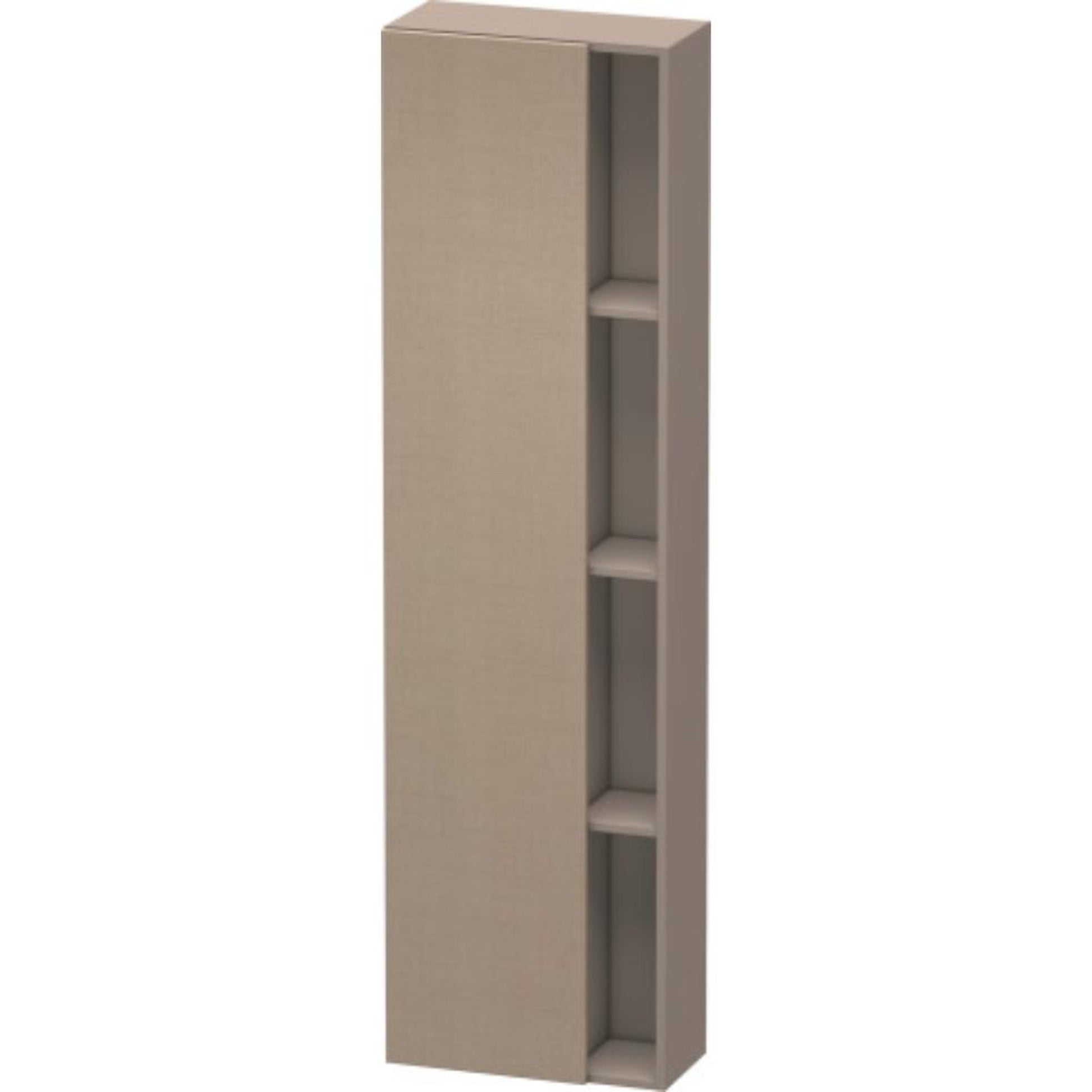 Duravit DuraStyle 20" x 71" x 9" Tall Cabinet With Left Hinge One Door in Linen and Basalt (DS1248L7543)
