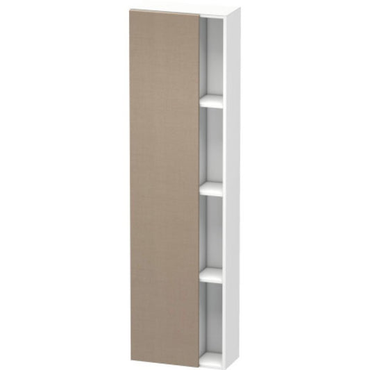 Duravit DuraStyle 20" x 71" x 9" Tall Cabinet With Left Hinge One Door in Linen and White (DS1248L7518)