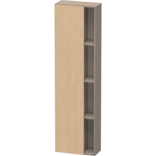 Duravit DuraStyle 20" x 71" x 9" Tall Cabinet With Left Hinge One Door in Natural Oak and Basalt (DS1248L3043)