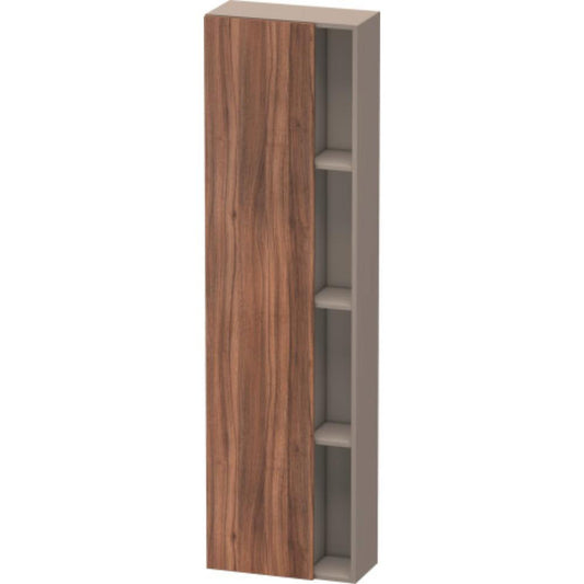 Duravit DuraStyle 20" x 71" x 9" Tall Cabinet With Left Hinge One Door in Natural Walnut and Basalt (DS1248L7943)