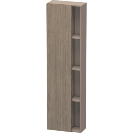 Duravit DuraStyle 20" x 71" x 9" Tall Cabinet With Left Hinge One Door in Oak Terra and Basalt (DS1248L3543)