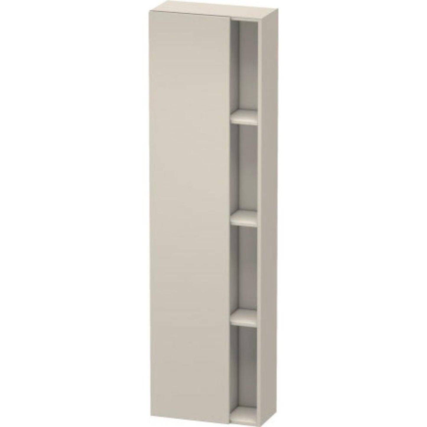 Duravit DuraStyle 20" x 71" x 9" Tall Cabinet With Left Hinge One Door in Taupe (DS1248L9191)
