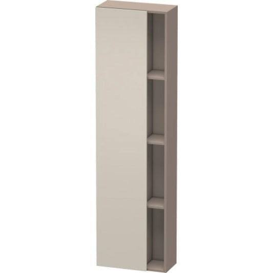Duravit DuraStyle 20" x 71" x 9" Tall Cabinet With Left Hinge One Door in Taupe and Basalt (DS1248L9143)