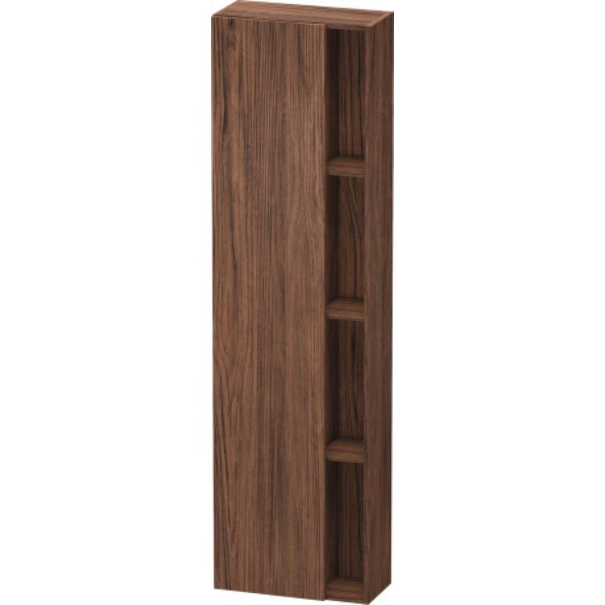 Duravit DuraStyle 20" x 71" x 9" Tall Cabinet With Left Hinge One Door in Walnut Dark (DS1248L2121)