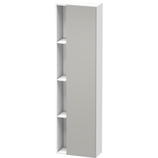 Duravit DuraStyle 20" x 71" x 9" Tall Cabinet With Right Hinge One Door in Concrete Grey Matt and White (DS1248R0718)