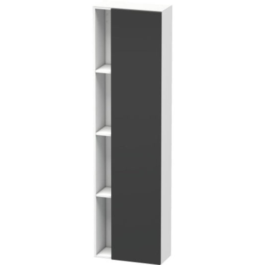 Duravit DuraStyle 20" x 71" x 9" Tall Cabinet With Right Hinge One Door in Graphite and White (DS1248R4918)