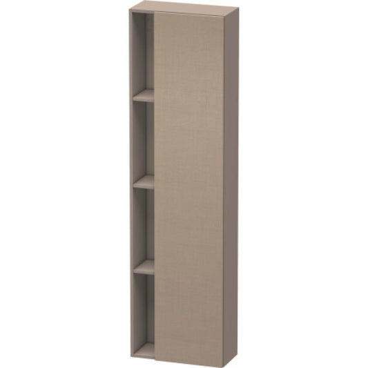 Duravit DuraStyle 20" x 71" x 9" Tall Cabinet With Right Hinge One Door in Linen and Basalt (DS1248R7543)
