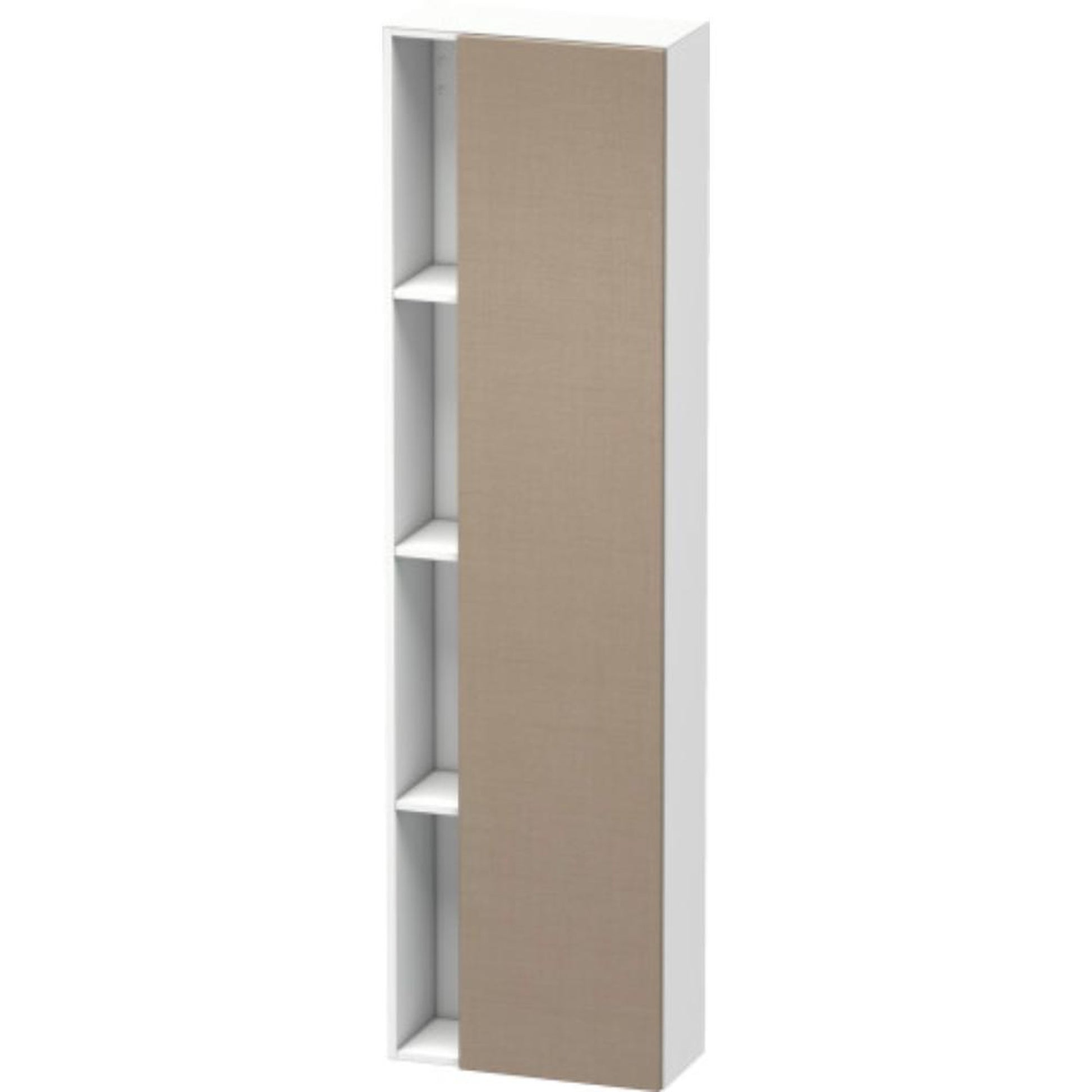 Duravit DuraStyle 20" x 71" x 9" Tall Cabinet With Right Hinge One Door in Linen and White (DS1248R7518)