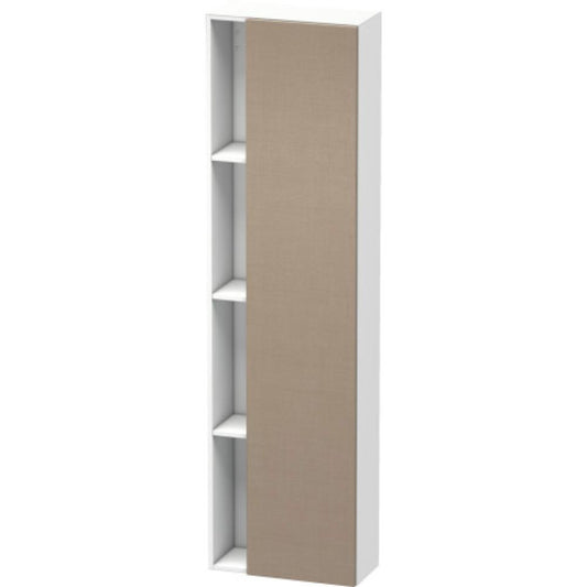 Duravit DuraStyle 20" x 71" x 9" Tall Cabinet With Right Hinge One Door in Linen and White (DS1248R7518)