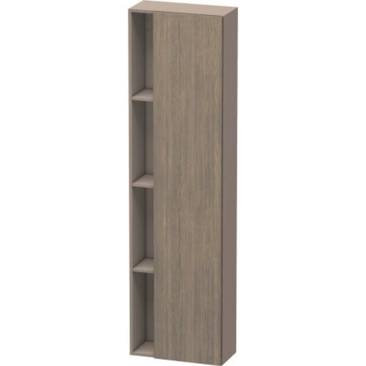 Duravit DuraStyle 20" x 71" x 9" Tall Cabinet With Right Hinge One Door in Oak Terra and Basalt (DS1248R3543)