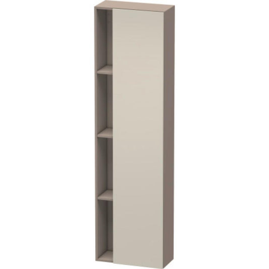 Duravit DuraStyle 20" x 71" x 9" Tall Cabinet With Right Hinge One Door in Taupe and Basalt (DS1248R9143)