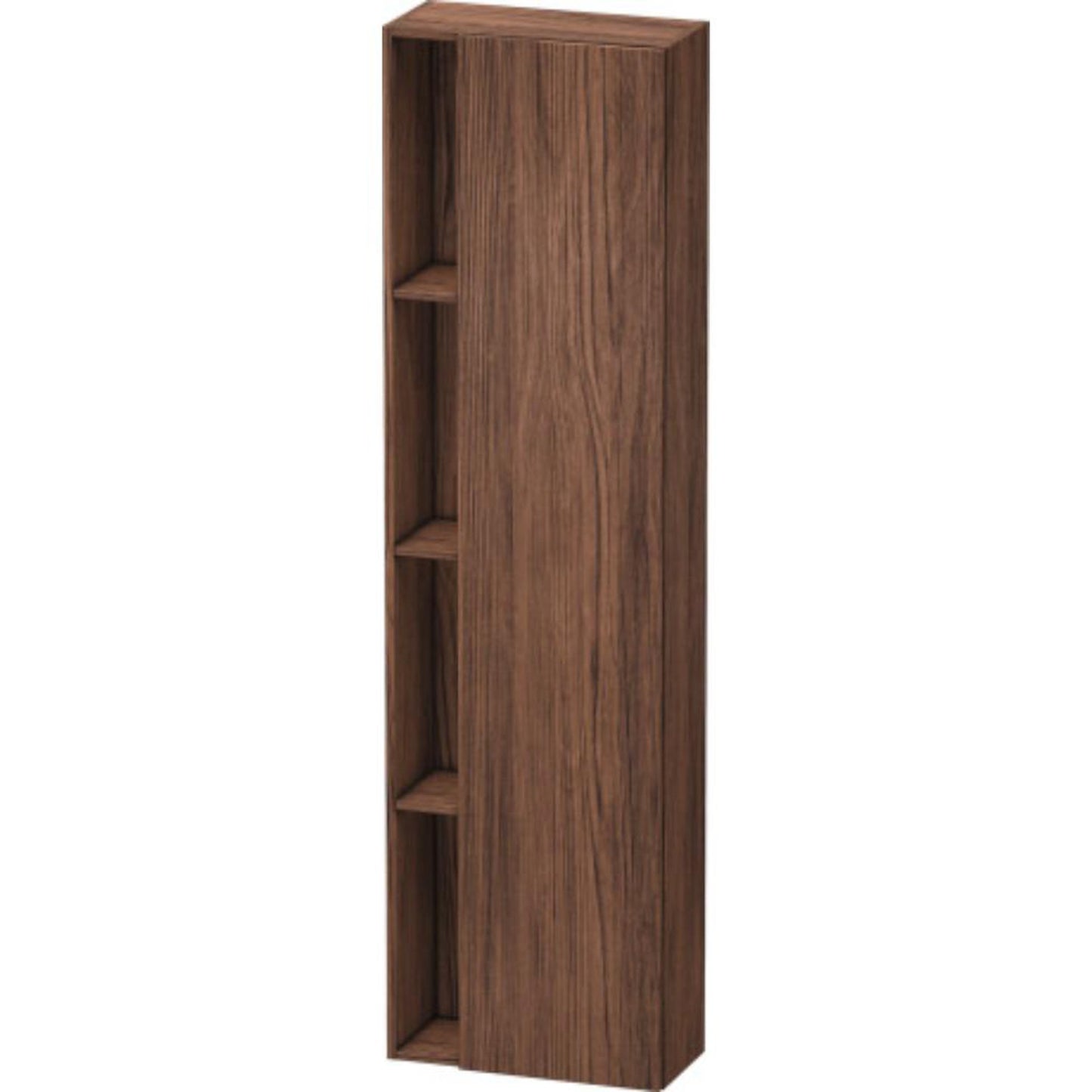 Duravit DuraStyle 20" x 71" x 9" Tall Cabinet With Right Hinge One Door in Walnut Dark (DS1248R2121)