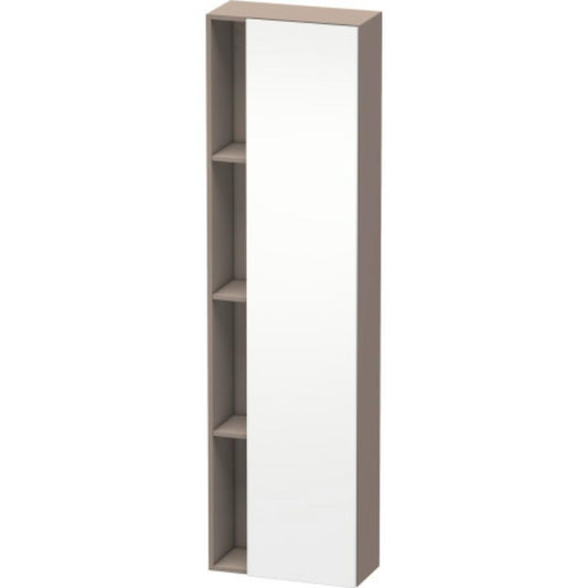 Duravit DuraStyle 20" x 71" x 9" Tall Cabinet With Right Hinge One Door in White Matt and Basalt (DS1248R1843)