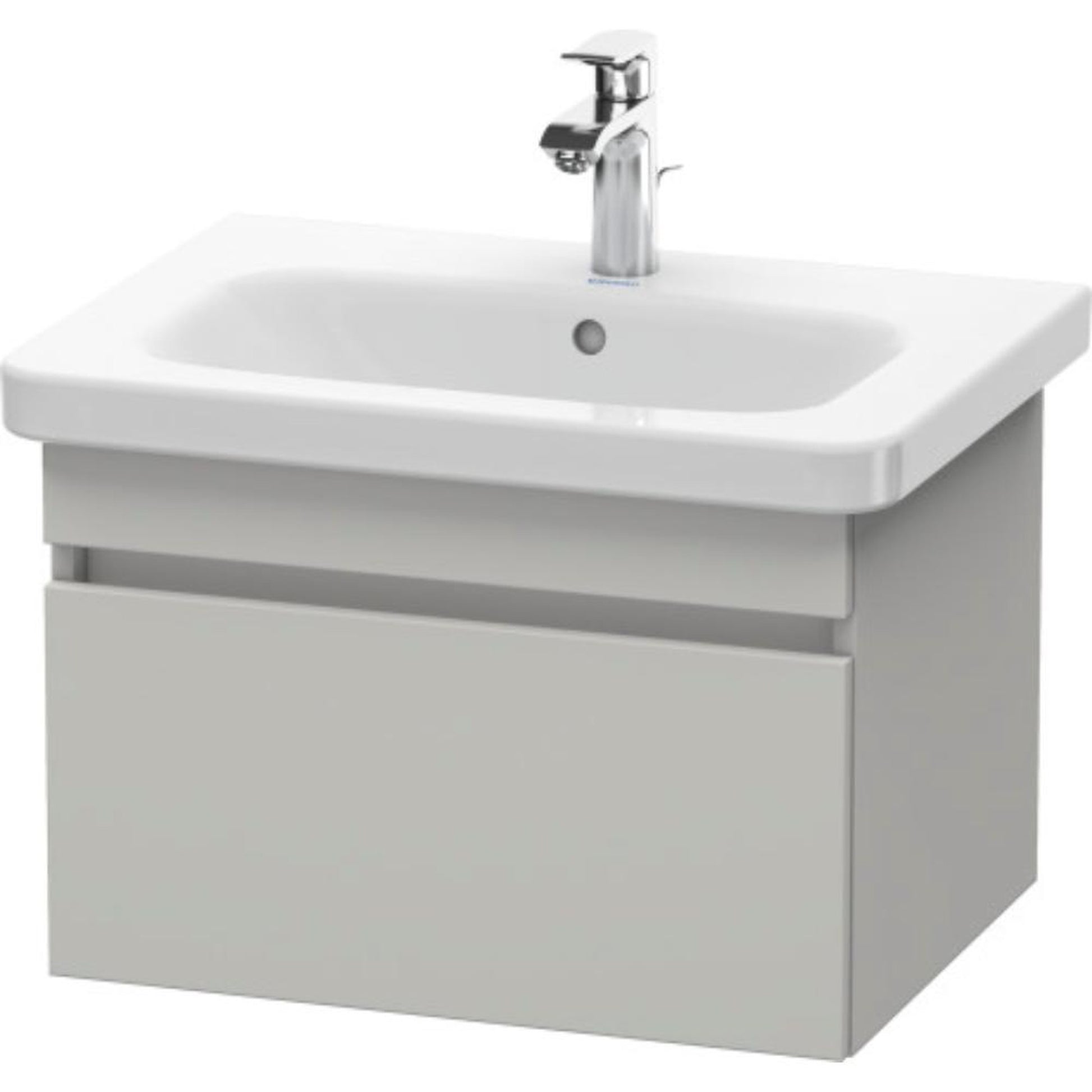 Duravit DuraStyle 23" x 16" x 18" One Drawer Wall-Mount Vanity Unit in Concrete Grey Matt (DS638000707)