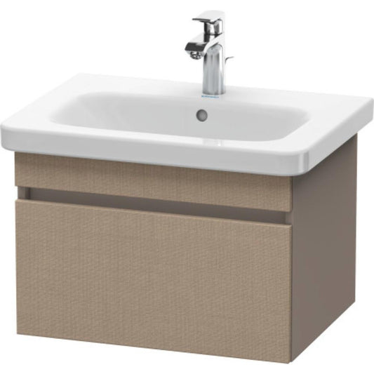 Duravit DuraStyle 23" x 16" x 18" One Drawer Wall-Mount Vanity Unit in Linen and Basalt (DS638007543)