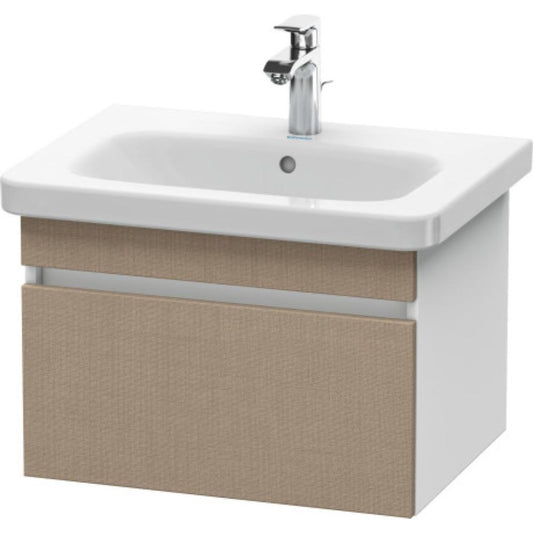 Duravit DuraStyle 23" x 16" x 18" One Drawer Wall-Mount Vanity Unit in Linen and White (DS638007518)