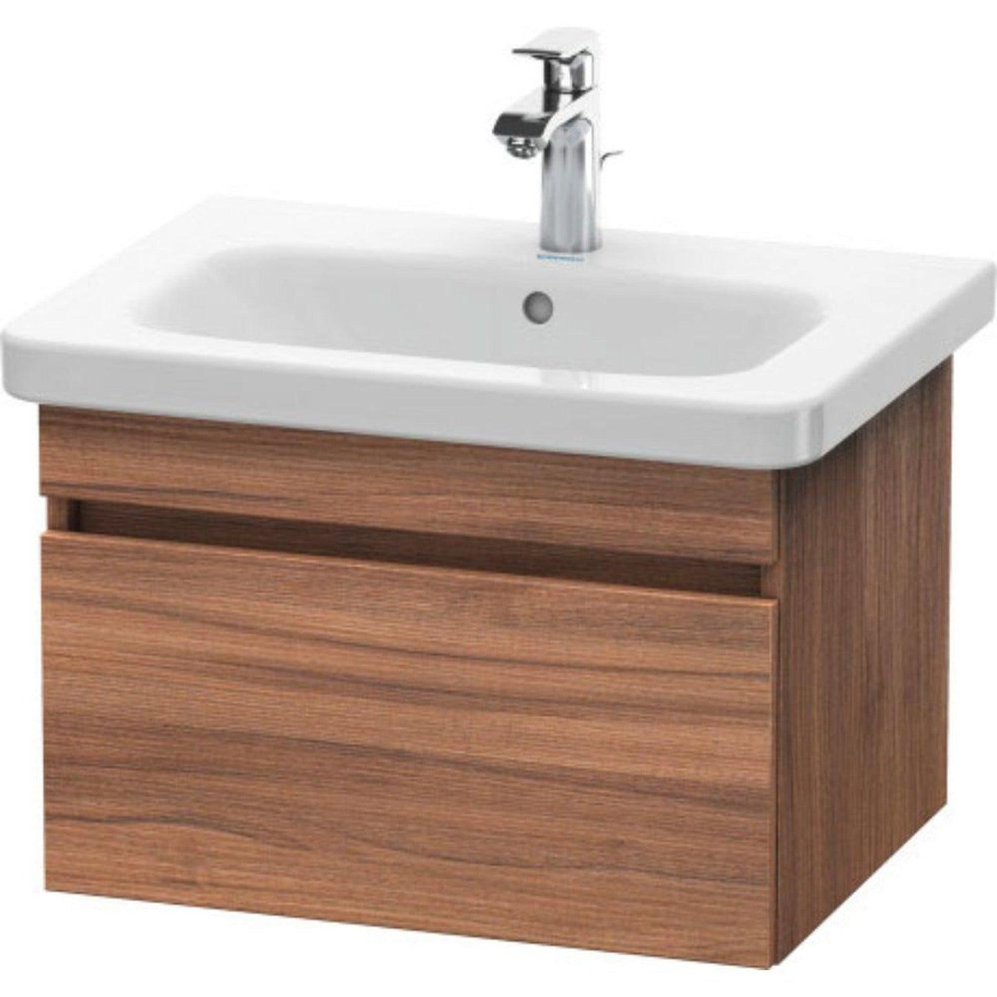 Duravit DuraStyle 23" x 16" x 18" One Drawer Wall-Mount Vanity Unit in Natural Walnut (DS638007979)