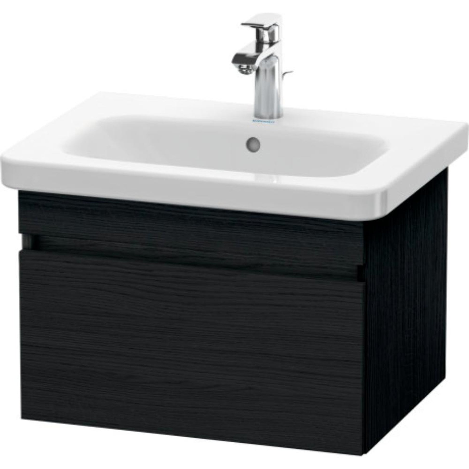 Duravit DuraStyle 23" x 16" x 18" One Drawer Wall-Mount Vanity Unit in Oak Black (DS638001616)