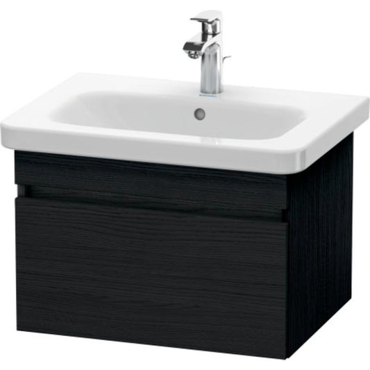 Duravit DuraStyle 23" x 16" x 18" One Drawer Wall-Mount Vanity Unit in Oak Black (DS638001616)