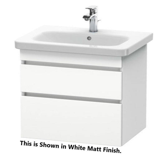 Duravit DuraStyle 23" x 24" x 18" Two Drawer Wall-Mount Vanity Unit in Pine Terra and Basalt (DS648005143)