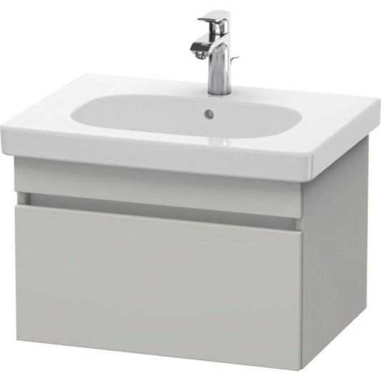 Duravit DuraStyle 24" x 16" x 18" One Drawer Wall-Mount Vanity Unit in Concrete Grey Matt (DS638300707)