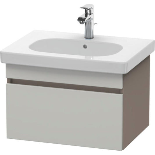 Duravit DuraStyle 24" x 16" x 18" One Drawer Wall-Mount Vanity Unit in Concrete Grey Matt and Basalt (DS638300743)