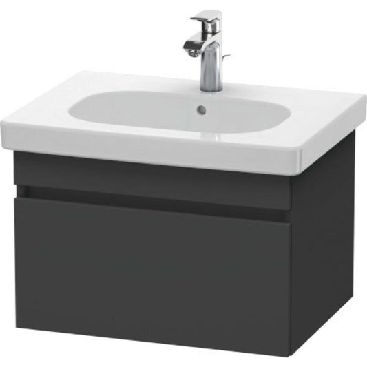 Duravit DuraStyle 24" x 16" x 18" One Drawer Wall-Mount Vanity Unit in Graphite (DS638304949)