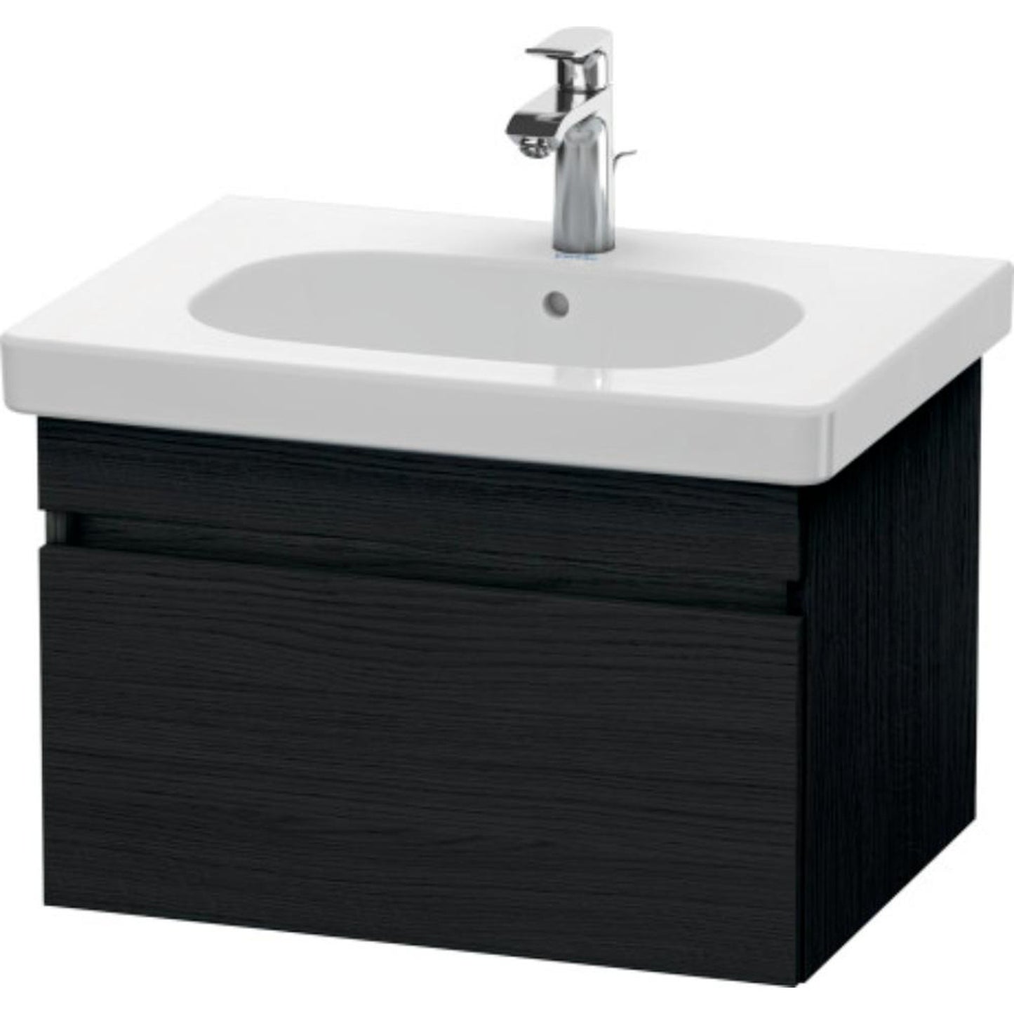 Duravit DuraStyle 24" x 16" x 18" One Drawer Wall-Mount Vanity Unit in Oak Black (DS638301616)