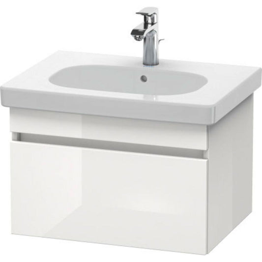 Duravit DuraStyle 24" x 16" x 18" One Drawer Wall-Mount Vanity Unit in White High Gloss (DS638302222)