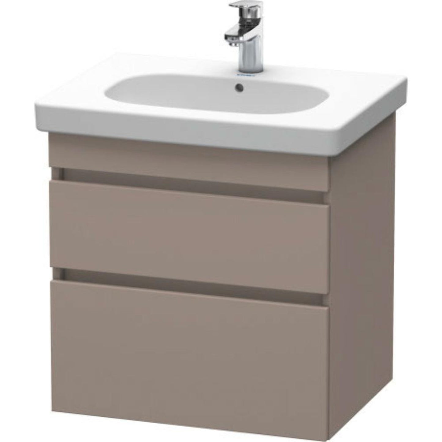 Duravit DuraStyle 24" x 24" x 18" Two Drawer Wall-Mount Vanity Unit in Basalt (DS648304343)