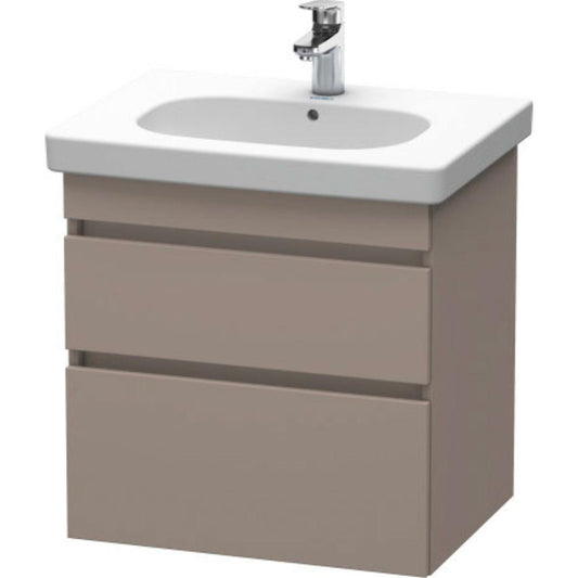 Duravit DuraStyle 24" x 24" x 18" Two Drawer Wall-Mount Vanity Unit in Basalt (DS648304343)
