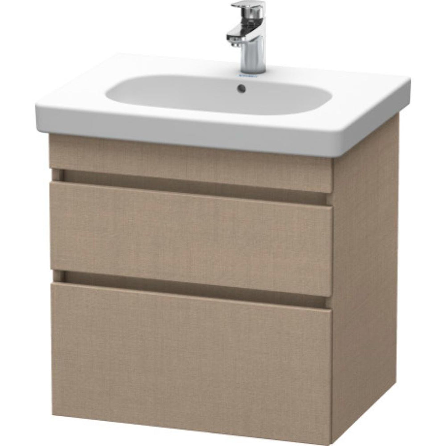 Duravit DuraStyle 24" x 24" x 18" Two Drawer Wall-Mount Vanity Unit in Linen (DS648307575)