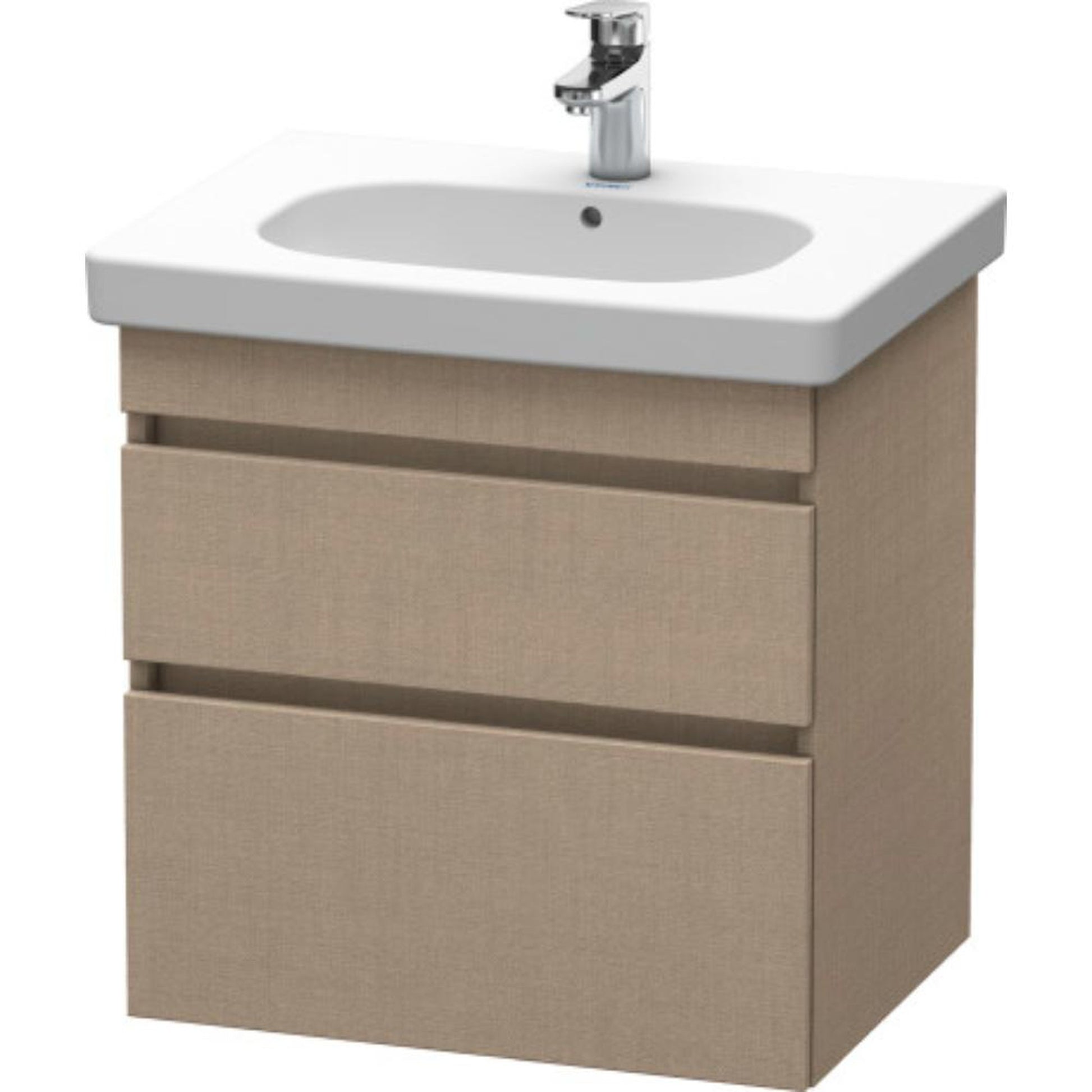 Duravit DuraStyle 24" x 24" x 18" Two Drawer Wall-Mount Vanity Unit in Linen (DS648307575)