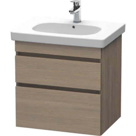 Duravit DuraStyle 24" x 24" x 18" Two Drawer Wall-Mount Vanity Unit in Oak Terra (DS648303535)