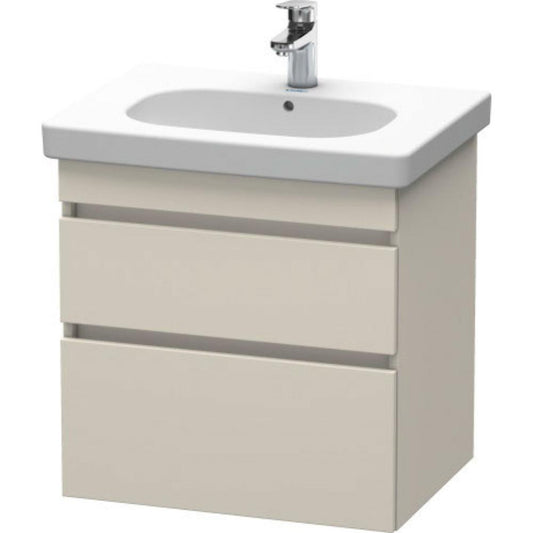 Duravit DuraStyle 24" x 24" x 18" Two Drawer Wall-Mount Vanity Unit in Taupe (DS648309191)