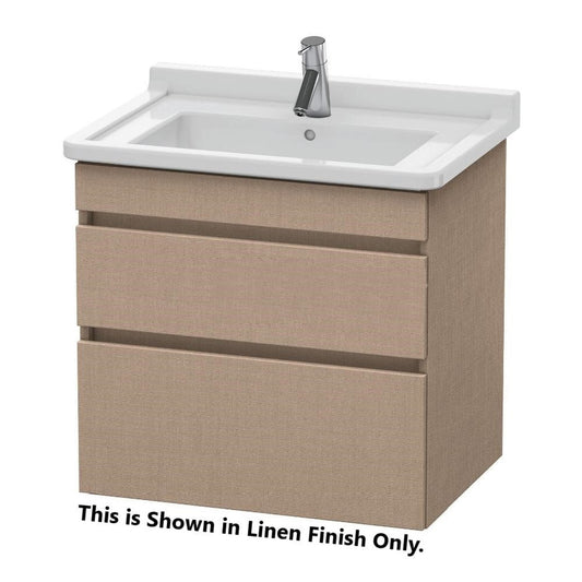 Duravit DuraStyle 26" x 24" x 18" Two Drawer Wall-Mount Vanity Unit in Linen and Basalt (DS648707543)