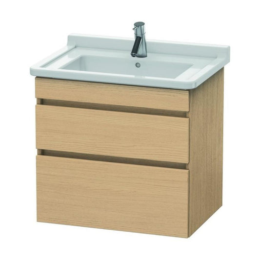 Duravit DuraStyle 26" x 24" x 18" Two Drawer Wall-Mount Vanity Unit in Natural Oak (DS648703030)