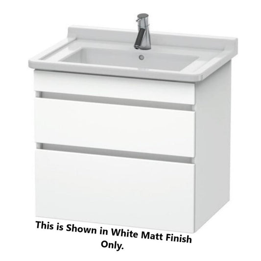 Duravit DuraStyle 26" x 24" x 18" Two Drawer Wall-Mount Vanity Unit in Silver Pine and White (DS648703118)